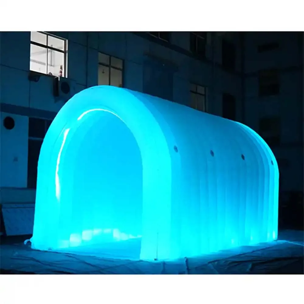 Hot Sale 10m White Large Inflatable Led Tunnel Tent For Party Sports Event Entrance Tunnel Outdoor Promotion