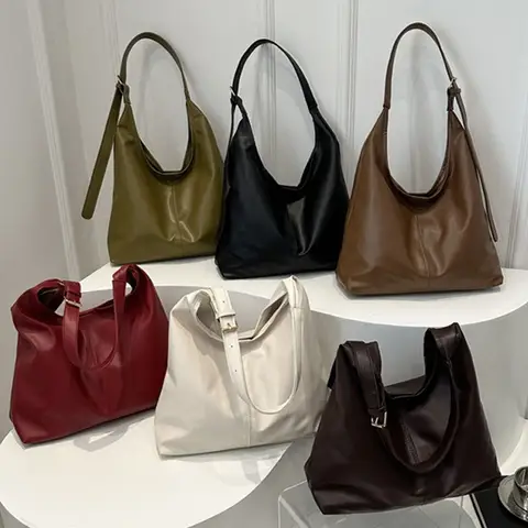 New Tote Bag Hand Large Capacity Women Bag Simple Retro Handbag Minimalist Pack Bill Of Lading Shoulder Bags Bucket Tote Handbag
