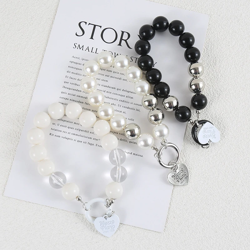 

Pearl Phone Pendant Love Beads Key Chain Charm Earphone Case Hanging Rope Anti-Lost Phone Lanyard Strap