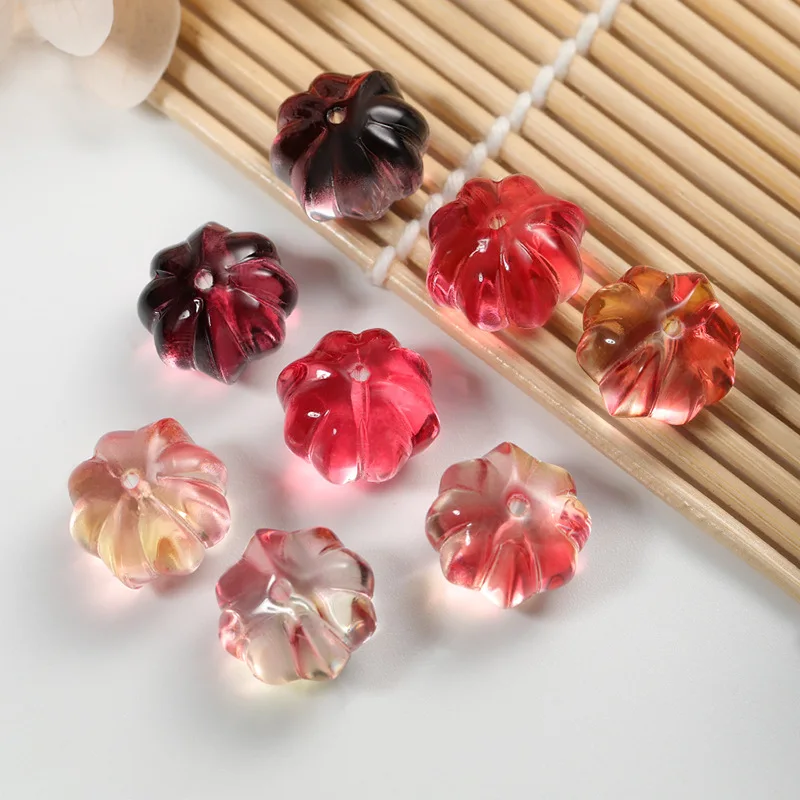 14MM Lantern Beads Crystal Pumpkin Beads Spacer Bead Handmade For DIY Jewelry Making Bracelet Necklace Accessories Findings
