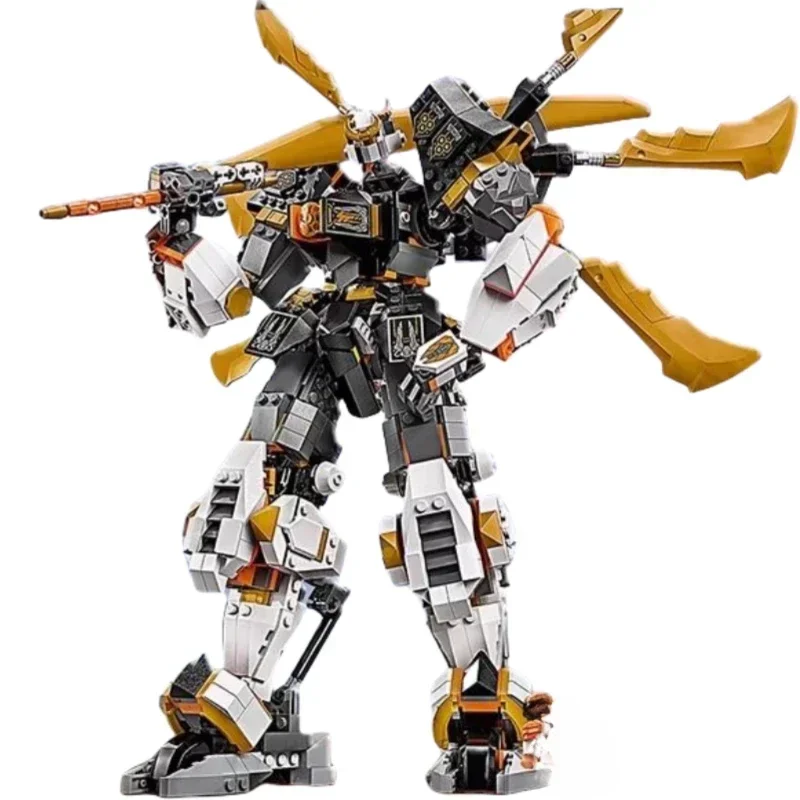 Kit de construcción Titan Dragon Mech de 1055 piezas con alas poseibles, espada y minifigura, modelo coleccionable para regalos de niños y adultos