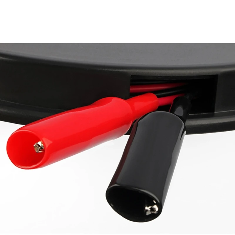 

97QC 300cm Electrical Test Leads Retractable Clip 18 Gauge Metal Wire