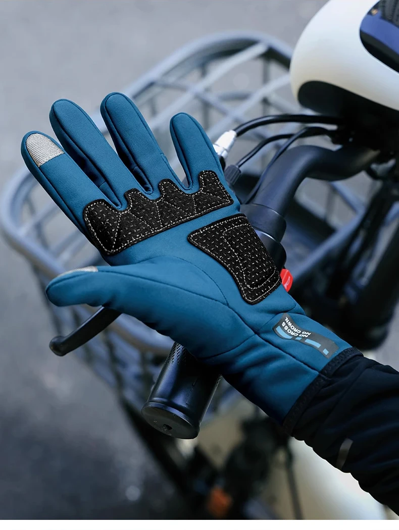 LAMEDA Winter-Fahrradhandschuhe Vollfinger Touchscreen Wasserdicht Winddicht Thermofleece Fahrradhandschuhe für Männer und Frauen bei Kaltem Wetter – Detail 18