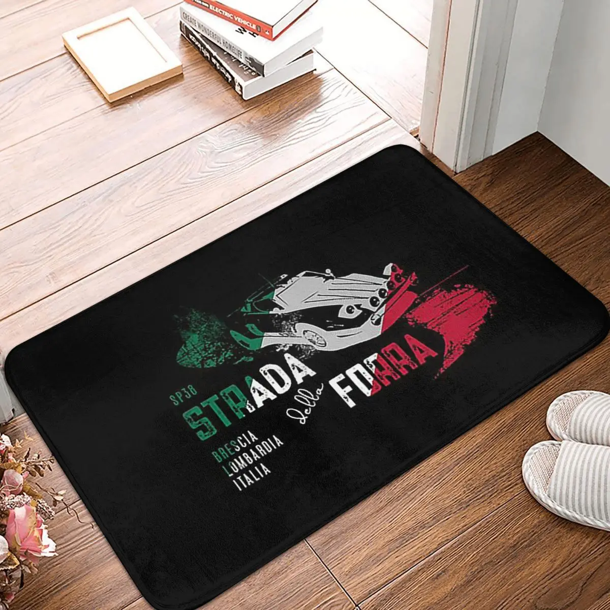 Strada Della Forra Italy Flag Classic Car Doormat Rug Carpet Mat Footpad Front Room Corridor Kitchen Bedroom Balcony Toilet