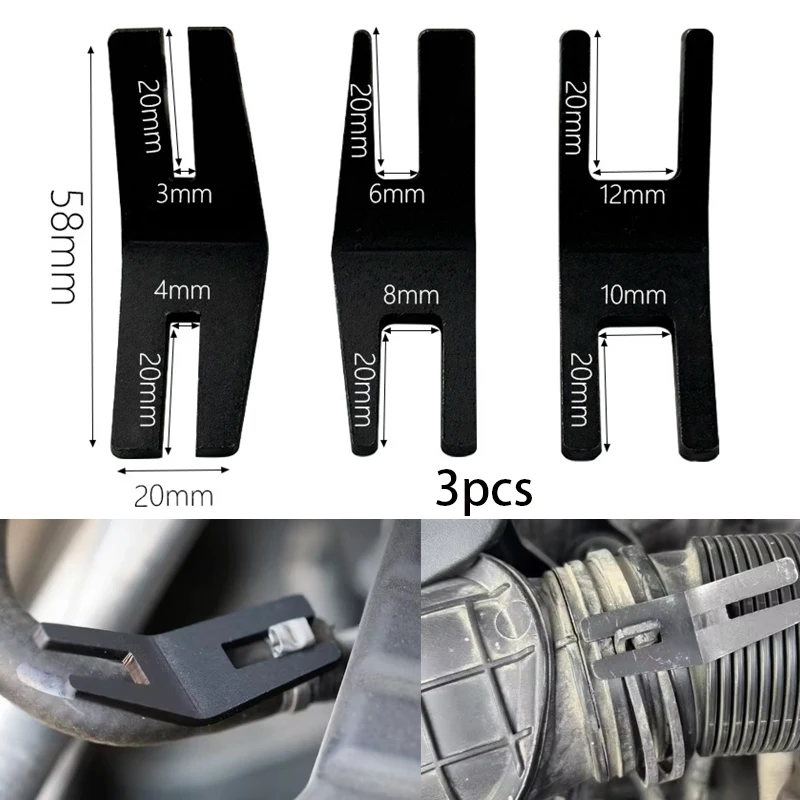 

3PCS Spring Hose Clamp Retainer Multiple Sizes 3 4 6 8 10 12mm Car Water Pipe Intake Pipe Elastic Clamp Limiter Tool