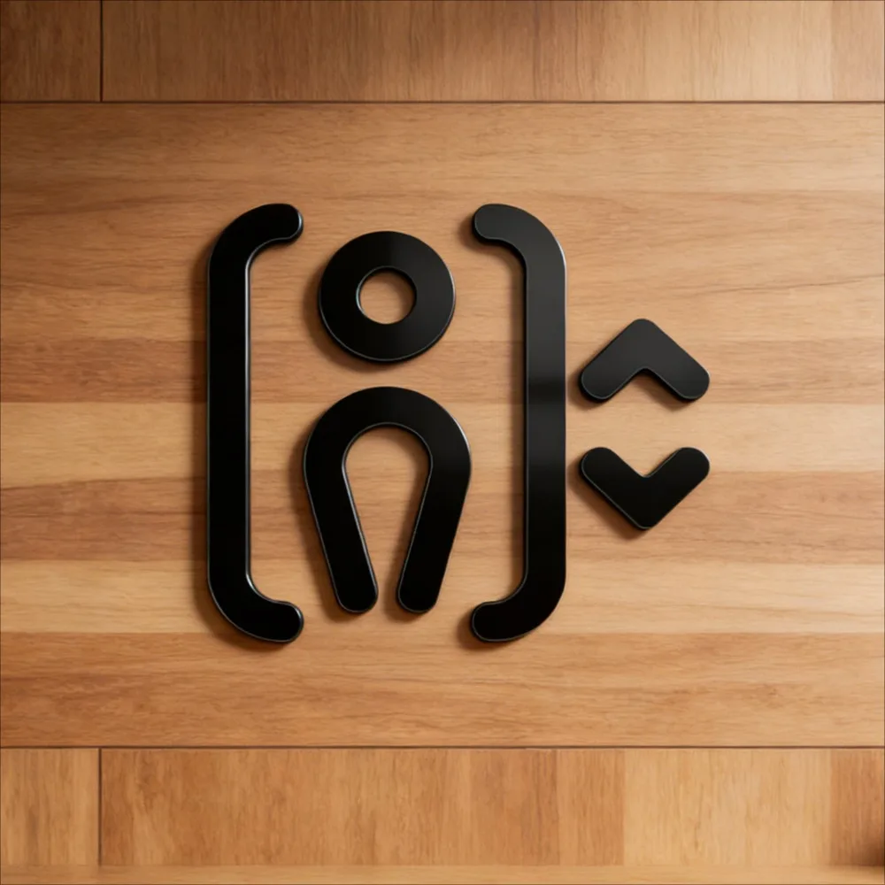 Acrylic 3D Elevator Symbol Sticker Laser-Cut Self-Adhesive Door Decal Home Office Modern Interior Hanging Plaque Gift Indoor