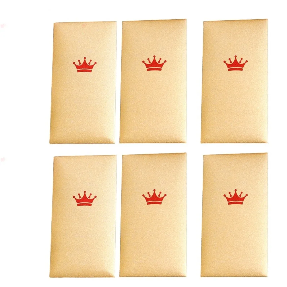 6pcs Chinese Style 2026 Red Envelopes New Year Blessing Minimalist Cash Gift Envelopes Gift Flash Gold Paper Luck Money Bag