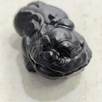 6CM Natural Black Obsidian Pixiu Carving Handmade Animal Powerful Statue For Home Decoration Lucky Gift 1PCS 6