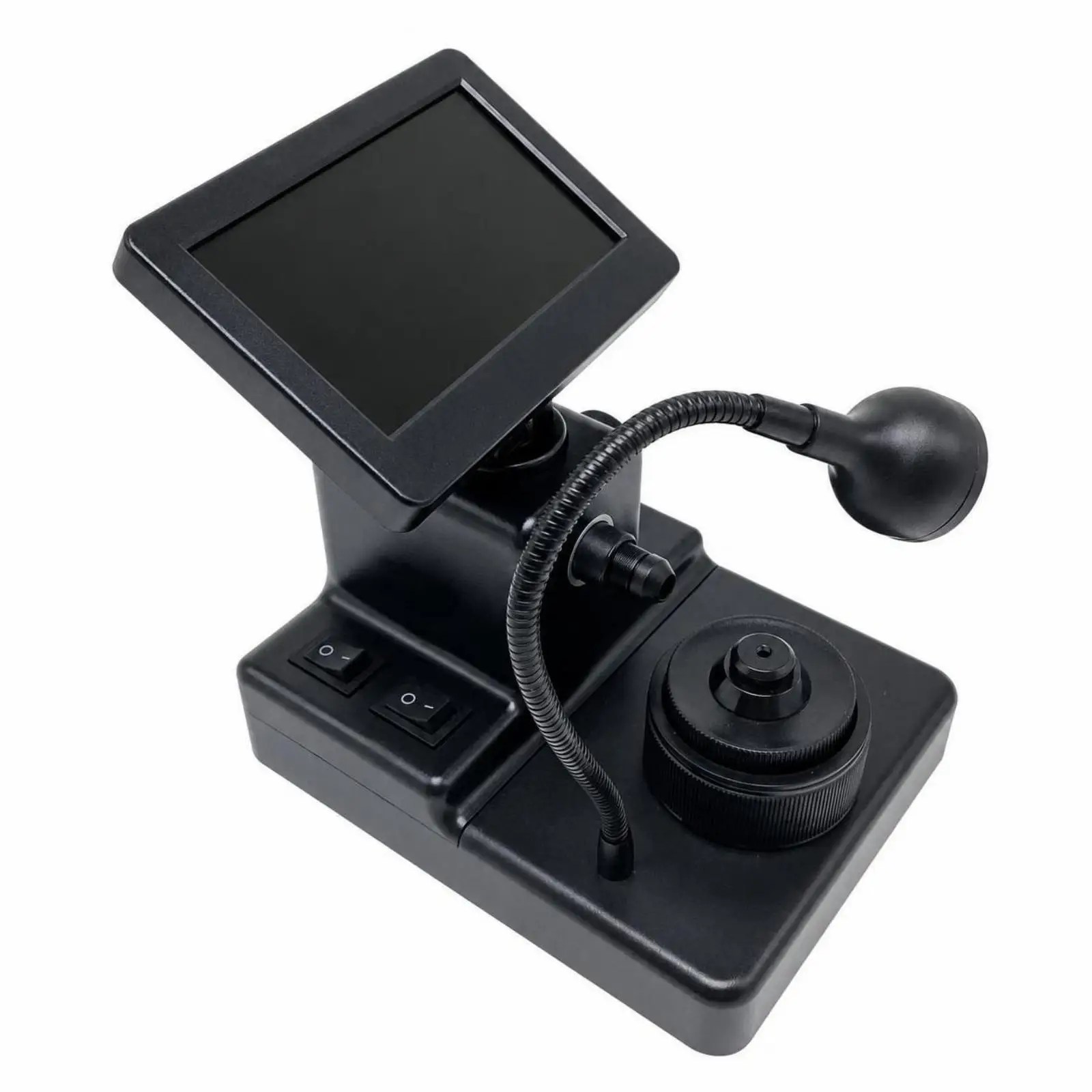 4.3 Inch Screen Diamond Loupe with Gooseneck Lamp for Jewelry Engraved Detail Inspection Desktop Microscope