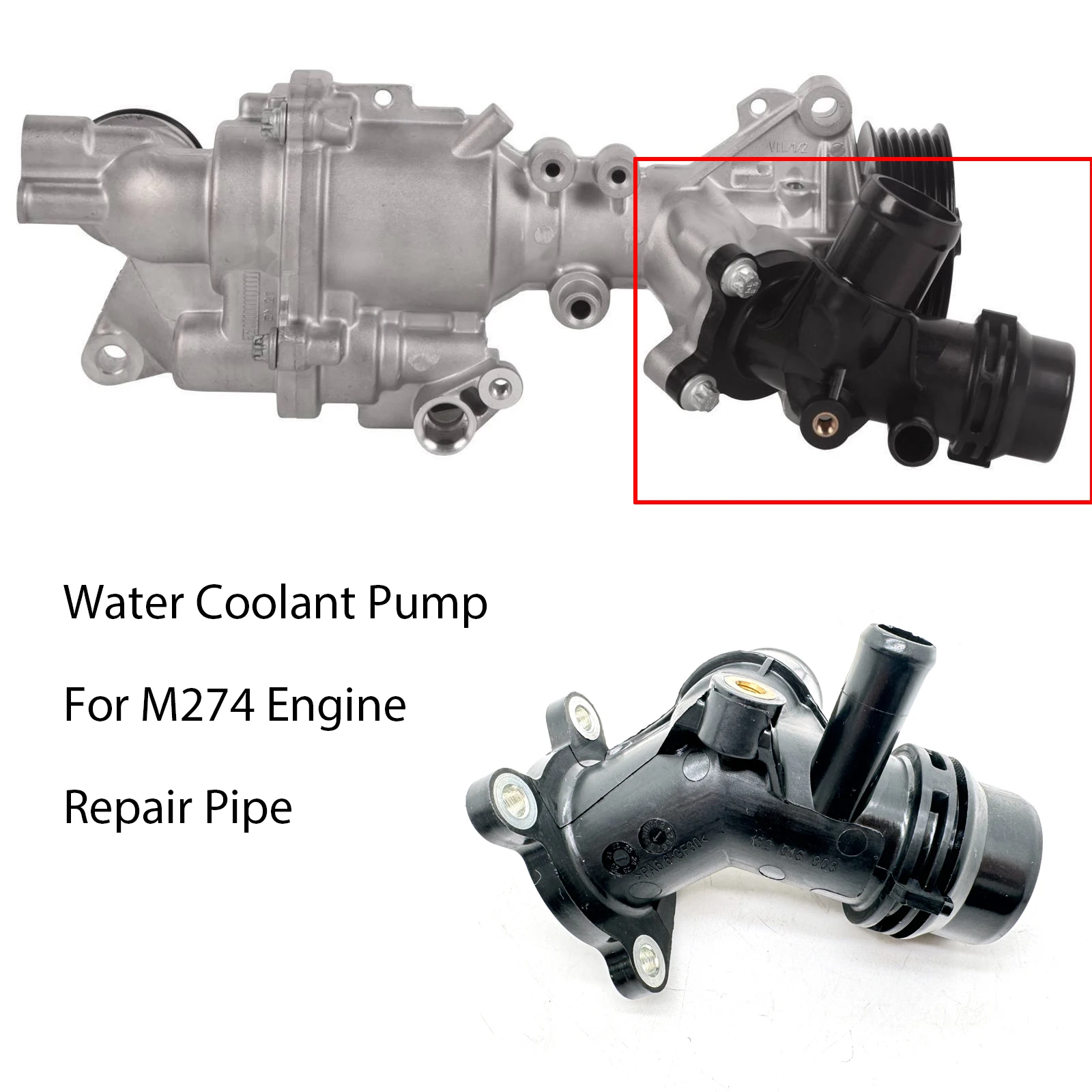 A2742000307 Original Quality M274 Engine Water Coolant Pump Repair Pipe For Mercedes Benz M274 OEM  2742000307 A2742000900