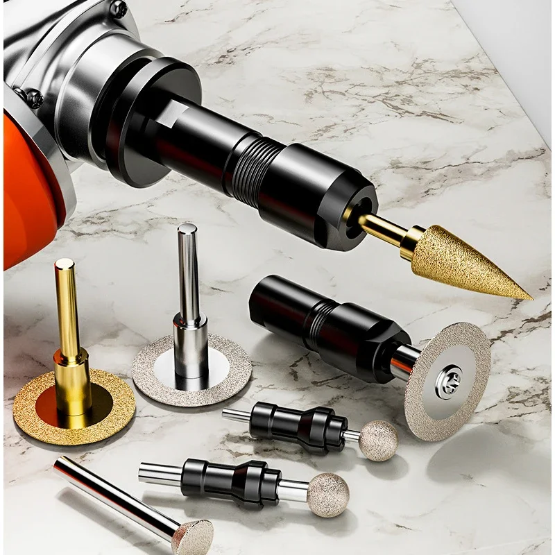 3/6mm Conversion Head Adapter To Straight Grinder Chuck Collet Adapter 100-type M10*1.5 Thread for Woodworking and Polishing