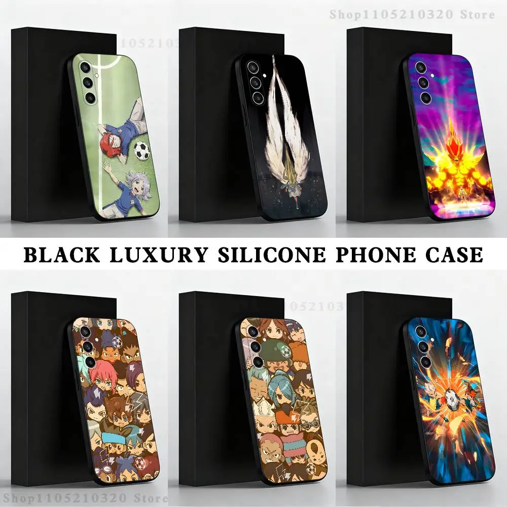 حافظة هاتف I-Inazuma E-Eleven لهاتف سامسونج S25، S24، S21، S22، S23، S30، Ultra، S20، Plus، Fe، Lite، Note، 10,9,5G غطاء أسود