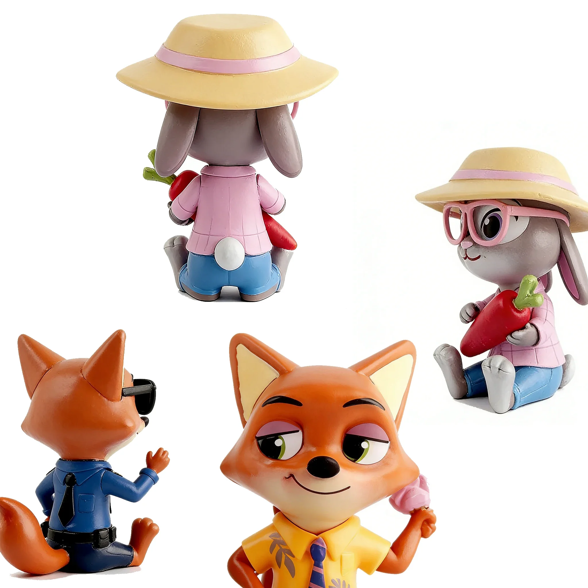 صندوق ديزني زوتوبيا جوديث آند نيك الأعمى الجديد - صندوق أعمى للرسوم المتحركة مصنوع يدويًا، شخصية لعبة، زينة أنيمي، هدية عيد الميلاد للأطفال