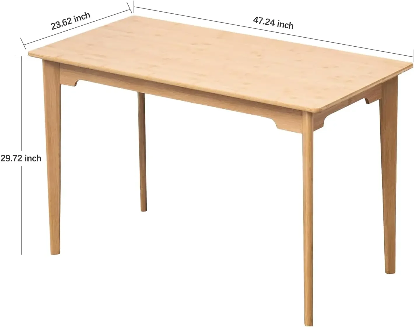 طاولة مكتب كتابة من الخيزران من Maydear 47 متعددة الأغراض، طاولة طعام حديثة وبسيطة لغرفة النوم وغرفة المعيشة والمنزل والمنازل #2