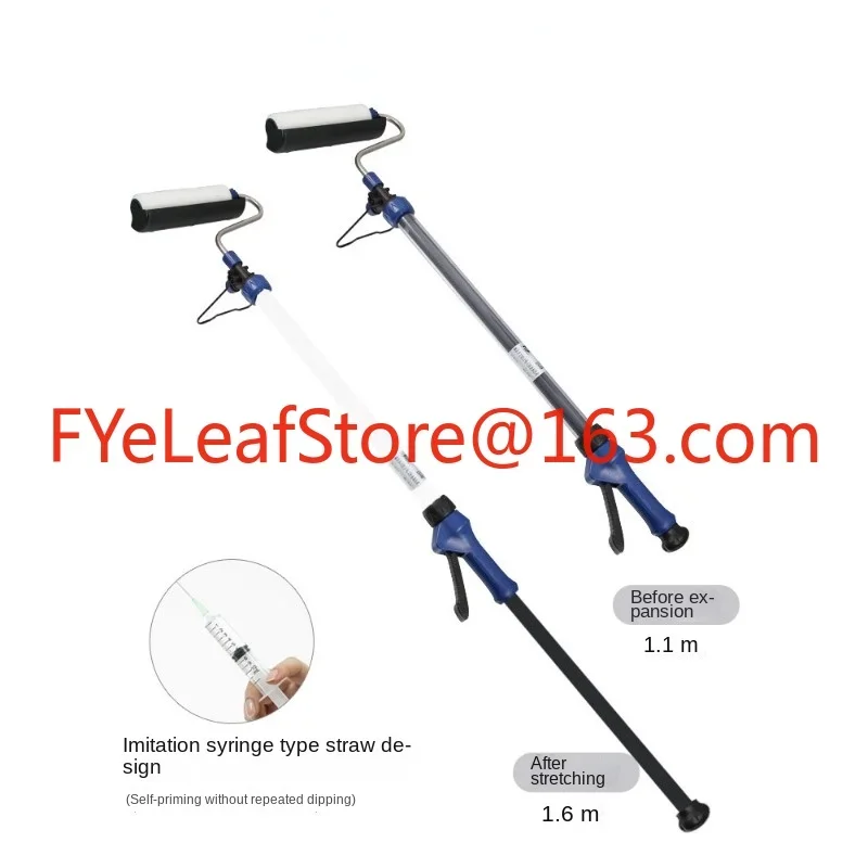 Wall painting artifact Self-brushing telescopic extension roller brush tool