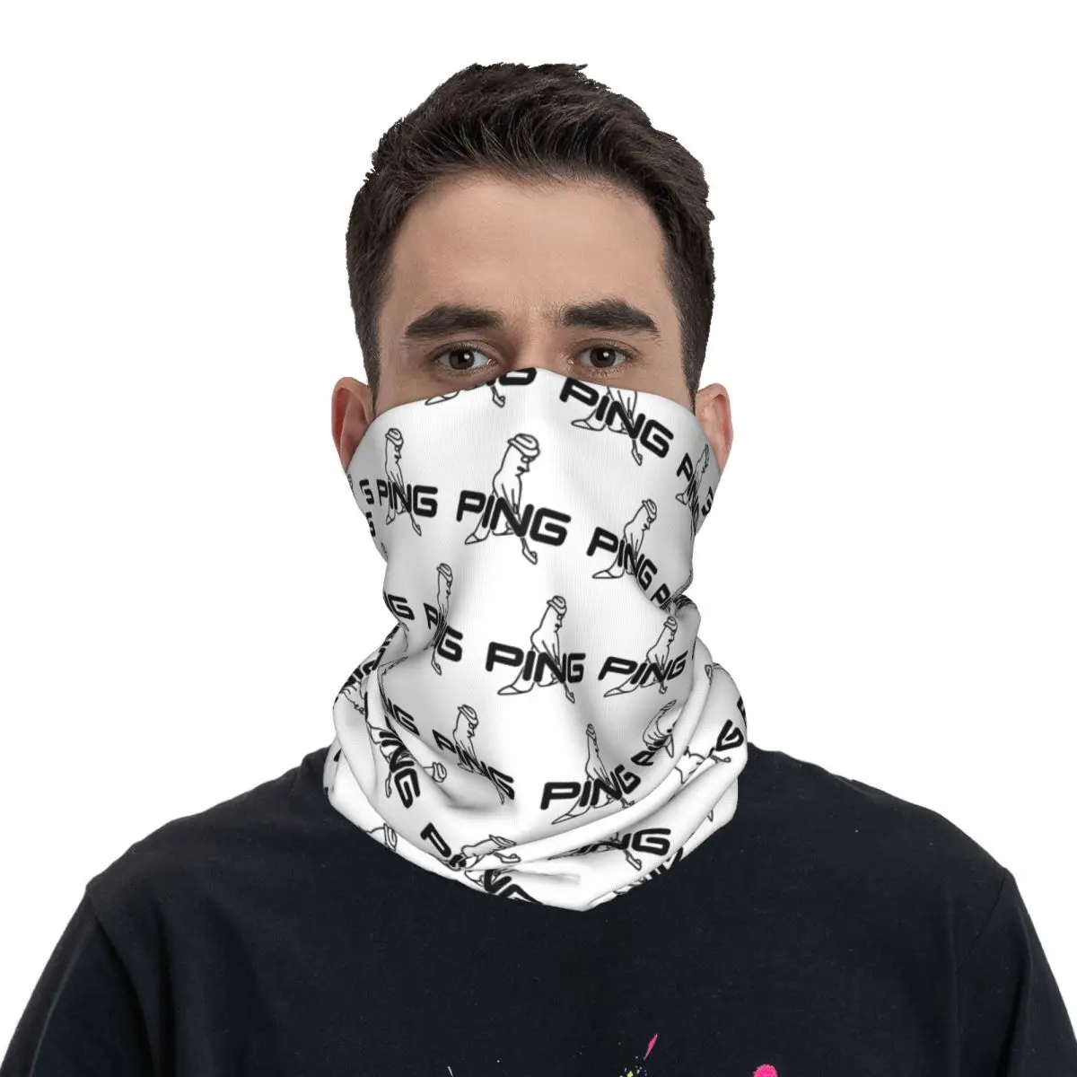 Windproof Golf Logo Impresso Balaclava para Homens e Mulheres, Bandana, Pescoço Gaiter, Lenço, Headband, Esportes ao ar livre, Moda Adulta