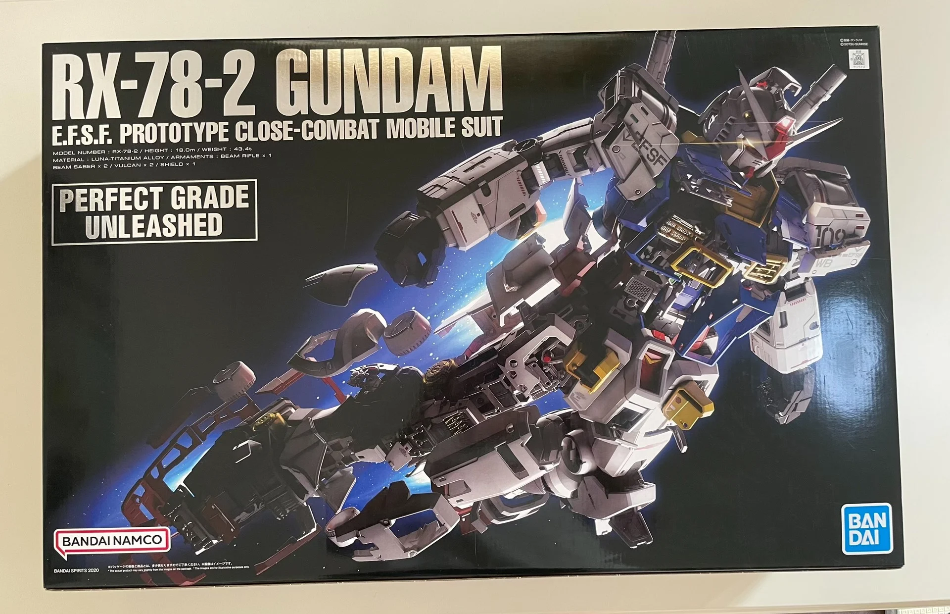 In Stock Bandai PG PGU 1/60 GUNDAM RX-78-2  2.0Ver Action Figure GUNPLA Boys Toy Mecha Model Gift Assembly Kit Collectible