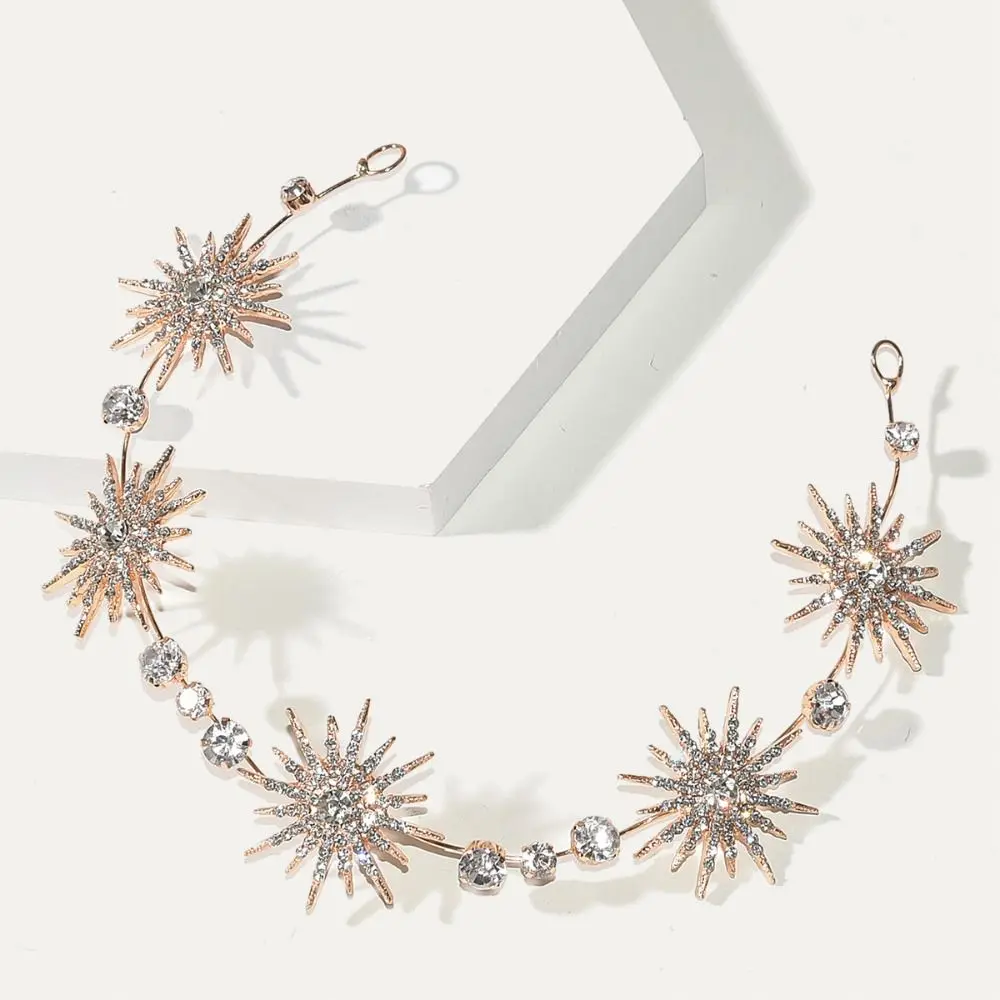 

Женский подарок: Свадебная корона для невесты, хрустальные повязки на голову, головные уборы со звездами, украшения для волос, тиара со стразами