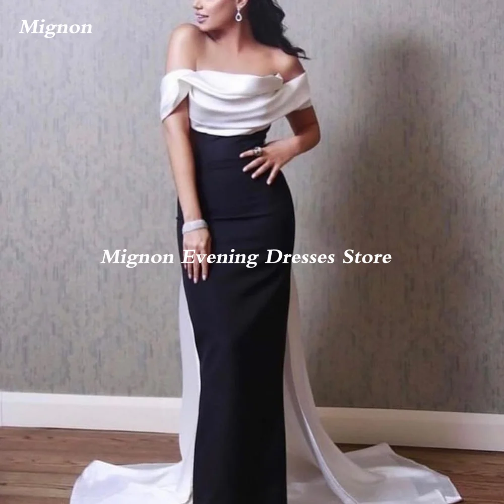 

Mignon Satin Mermaid Prom Gown Off-the-shoulder Neckline Populer Evening AsymmetricalFormal Elegant Party Dress for Women 2023