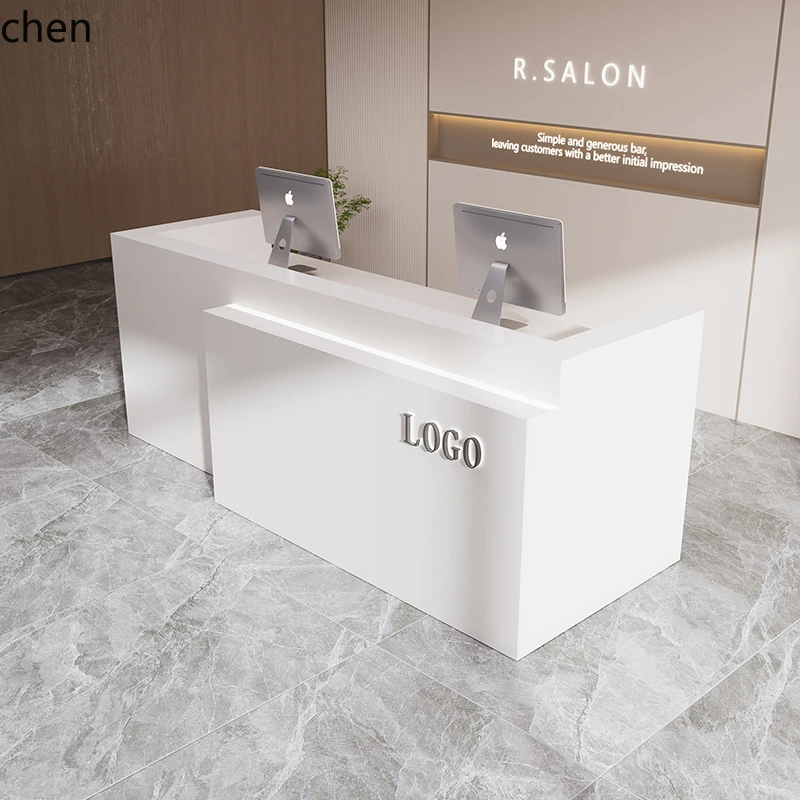 

D16- checkout page Simple Modern Clothing Shop Beauty Salon Counter Wedding Photography Shop Reception Desk