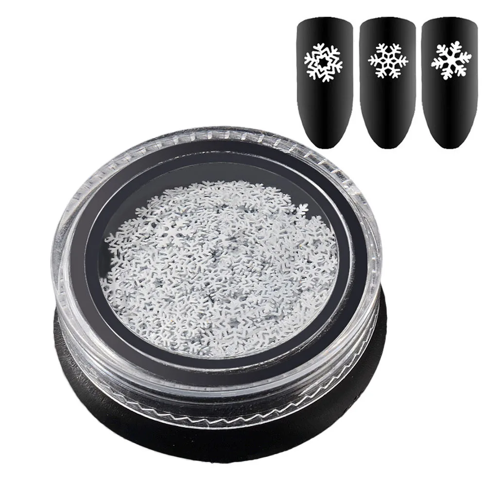 

Ultra Thin White Snowflake Nail Art Stickers Unique 3 Styles DIY Christmas Everyday Nail Decals for Girls Women