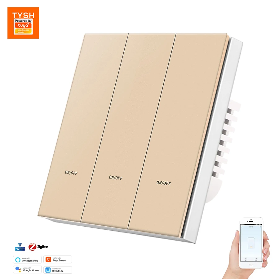 STLF المنزل الذكي 16A دليل التحكم الصوتي أليكسا جوجل 1 2 3 4 6 عصابة الطاقة تويا App دفع زر واي فاي التبديل زيجبي مفتاح ذكي