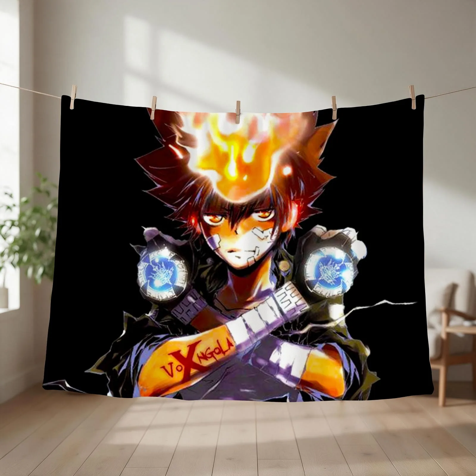 Katekyo Hitman Reborn Tsunayoshi Sawada Throw Blanket couch cozy soft plush fuzzy picnic outdoor blanket