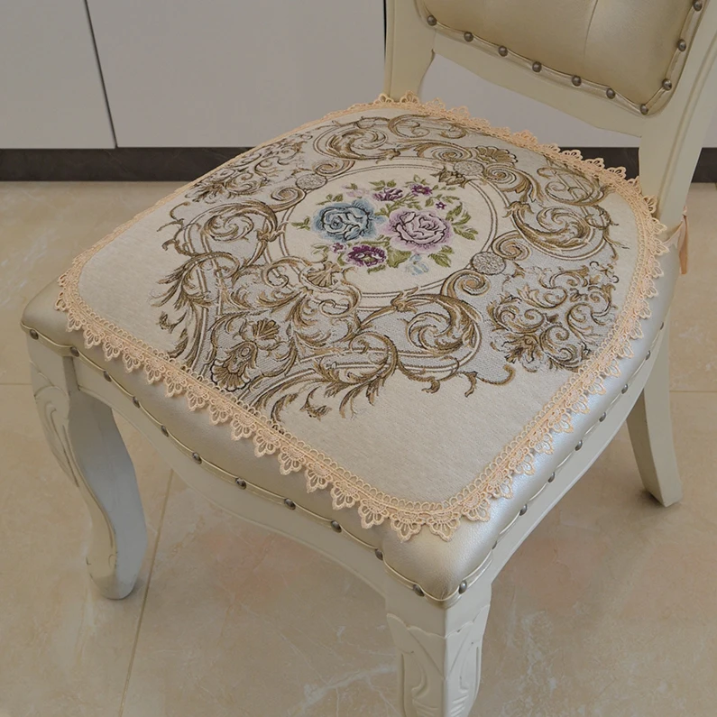 

Simple Modern Anti-Slip Chair Pad European American Sle Dining Chair Cuion Lightweight Luxury Home Fabric Chair Mat