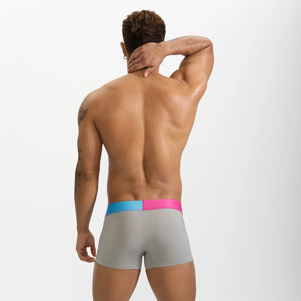 メンズアイスシルク通気性ボクサーパンツ、セクシーパンティー、速乾性パンツ、ファッション下着、夏