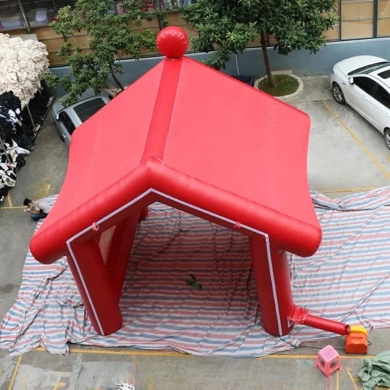 Inflatable Santa Claus Ice House Tent Outdoor Festival Decoration Display