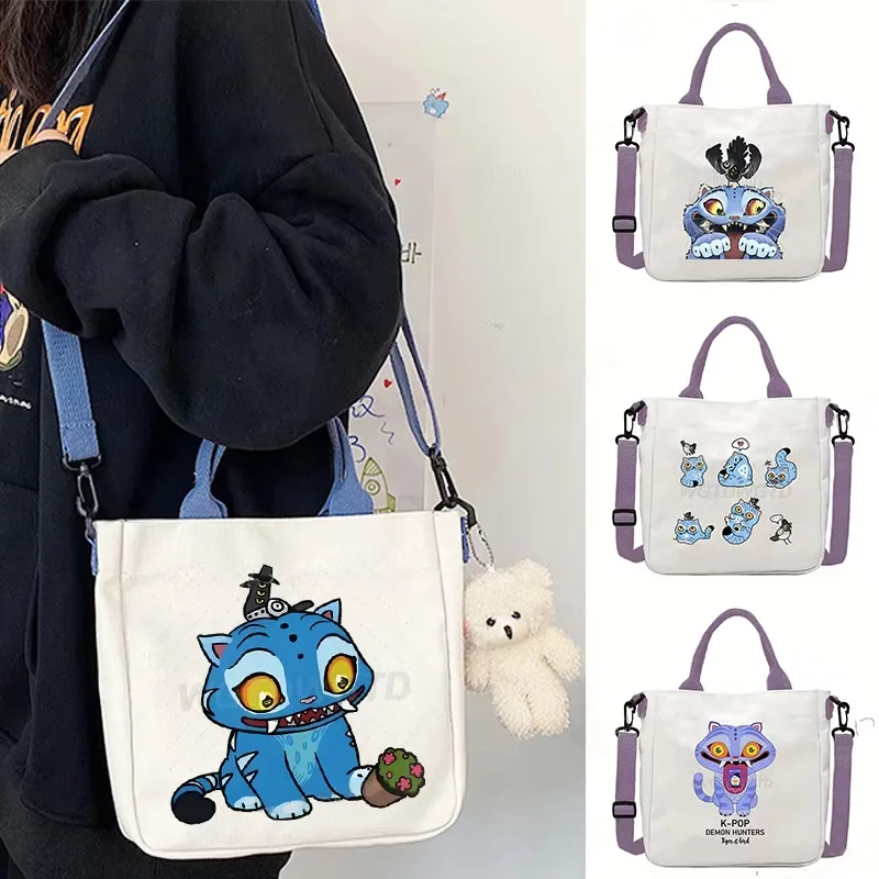 

Сумка через плечо с рисунком тигра, аниме, корейская сумка через плечо Ulzzang, аниме, новинка 2025, женские сумки на плечо, модная подростковая сумка-мессенджер