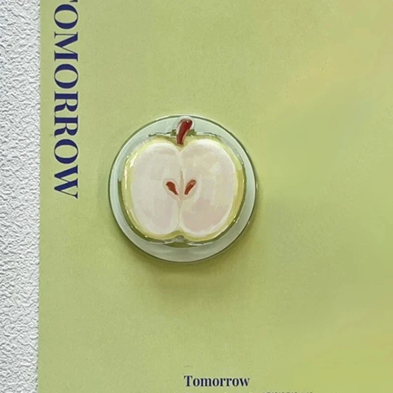 الكورية لطيف التفاح الأخضر ل Magsafe الهاتف المغناطيسي Griptok قبضة توك حامل آيفون 17 سامسونج حامل شحن لاسلكي قابل للطي