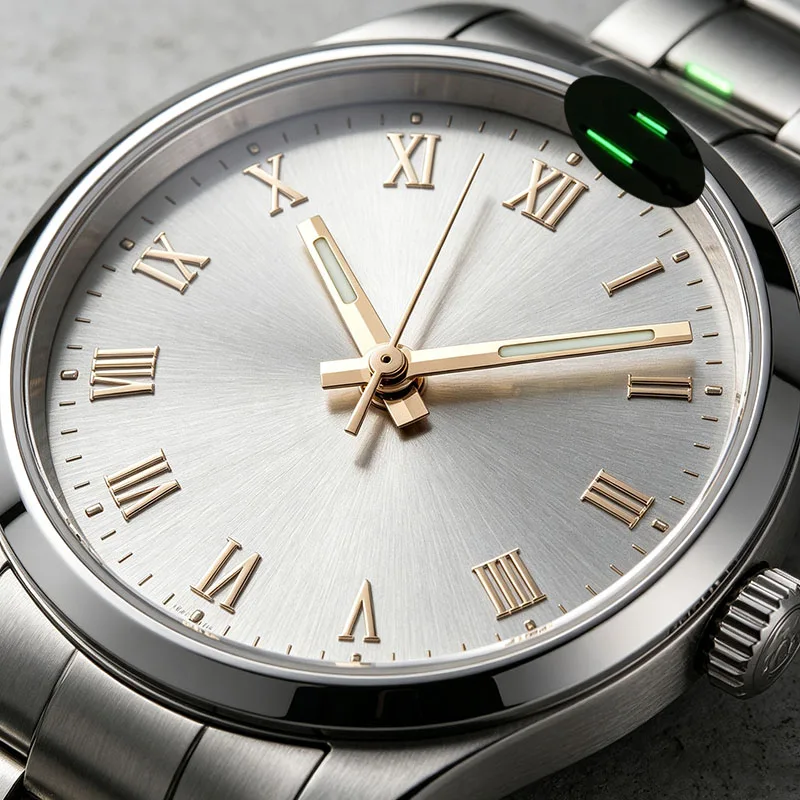 MechJazz Green Luminous Watch Hands Gold Tone Hour Minute Second Hands Set Fit for NH35 NH36 4R35 Mechanical Watch Mod Parts