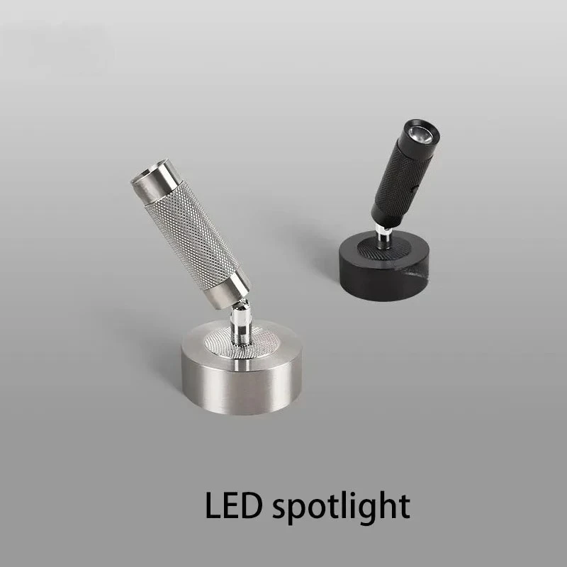 

Led Spotlight Silver Small Mini Surface Mounted Spot Light Wine Cabinet Jewelry Display Store Lamp 3W 5W COB Foco Home Hotel