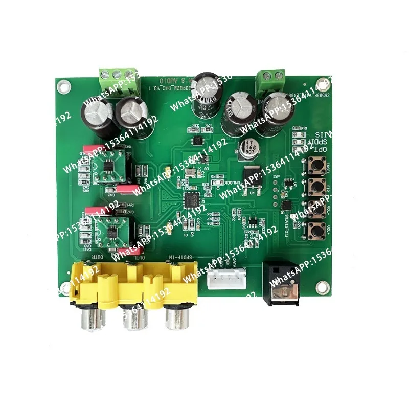 ESS9039Q2M DSD Soft-controlled Decoding Board SPDIF IIS Optical Fiber Digital Signal Input with Volume Button DSD1024/PCM768KHZ