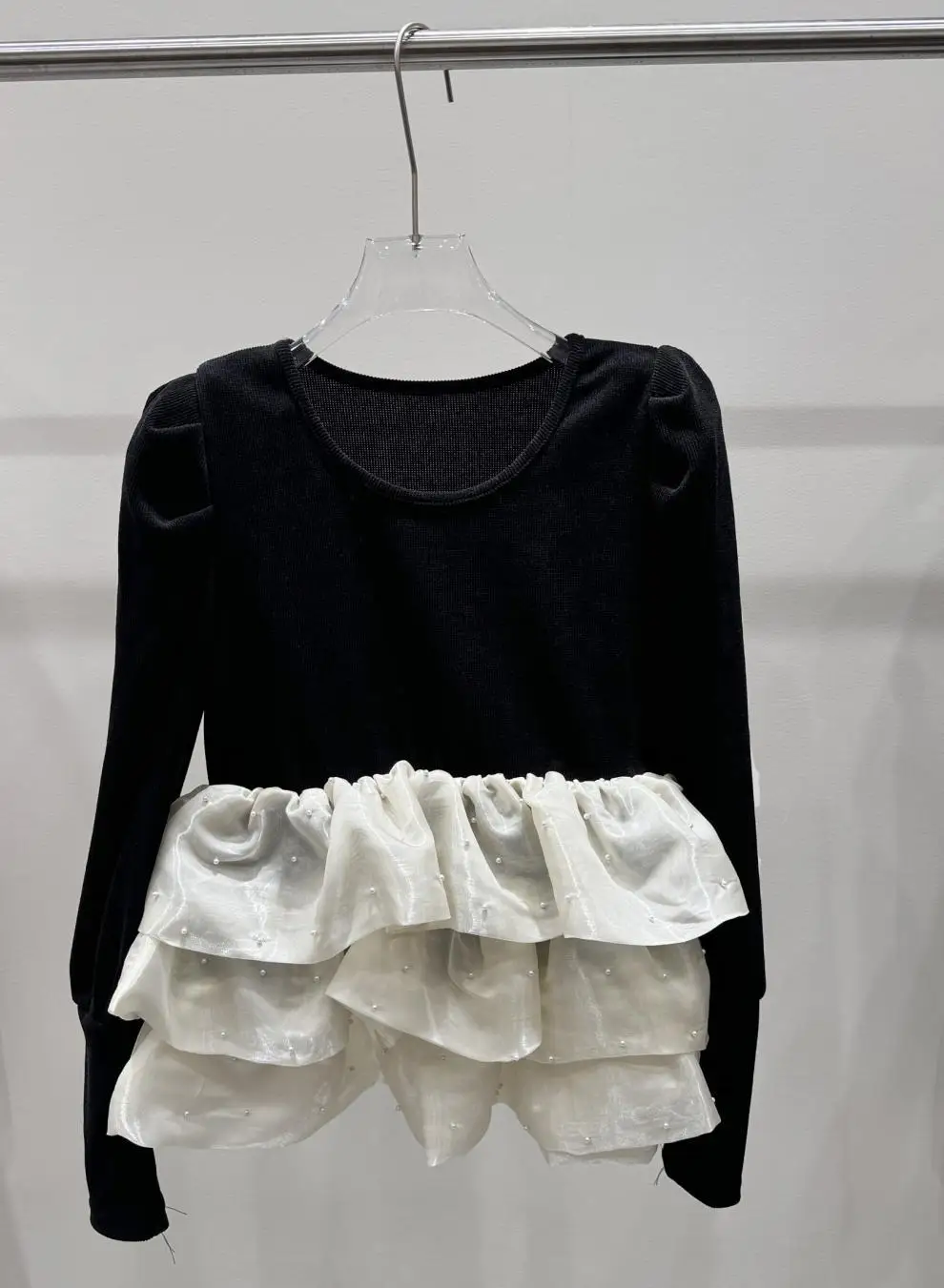 

2025 Autumn Winter Corduroy Long Sleeved T-shirt Doll Shirt