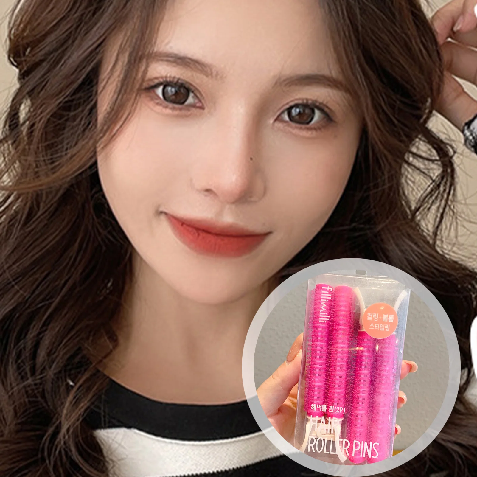 2Pcs Natural Fluffy Clips Lazy Hair Top Styling Hairpins Hair Root Hair Rollers Bangs Curling Hair Clips Curlers Tools Barrette