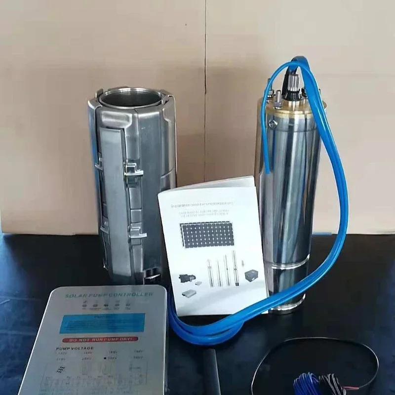 YYHC 2hp 3hp 5hp dc submersible irrigation water pumping machine 3kw solar water pump system