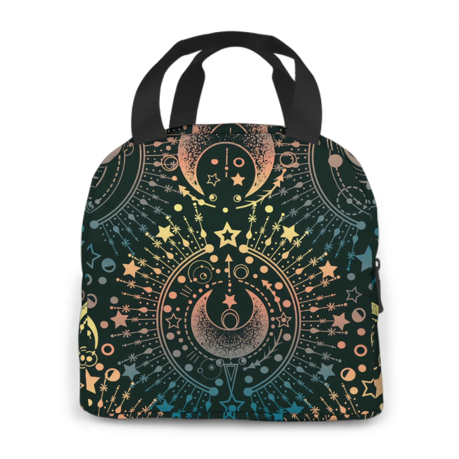 Bolsa de almuerzo mágica Moon & Star Alchemy, bolsa de mano para adultos, caja de almuerzo reutilizable, contenedor para mujeres, hombres, escuela, trabajo de oficina