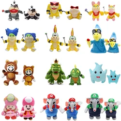 Mario Kamek Koopa Stuffed Toy Bowser Ludwig Morton Wendy Lemmy Larry Peluche Doll Kawaii Toadette Raccoon Lumalee Plushies Gifts