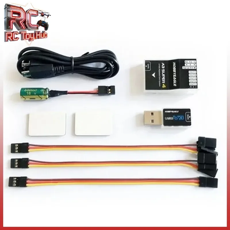HobbyEagle A3 Super 4 3 Axis Gyroscope Flight Controller Stabilizer For Fixed Wing Ducted Fan Jet Pusher Prop Rc Airplane