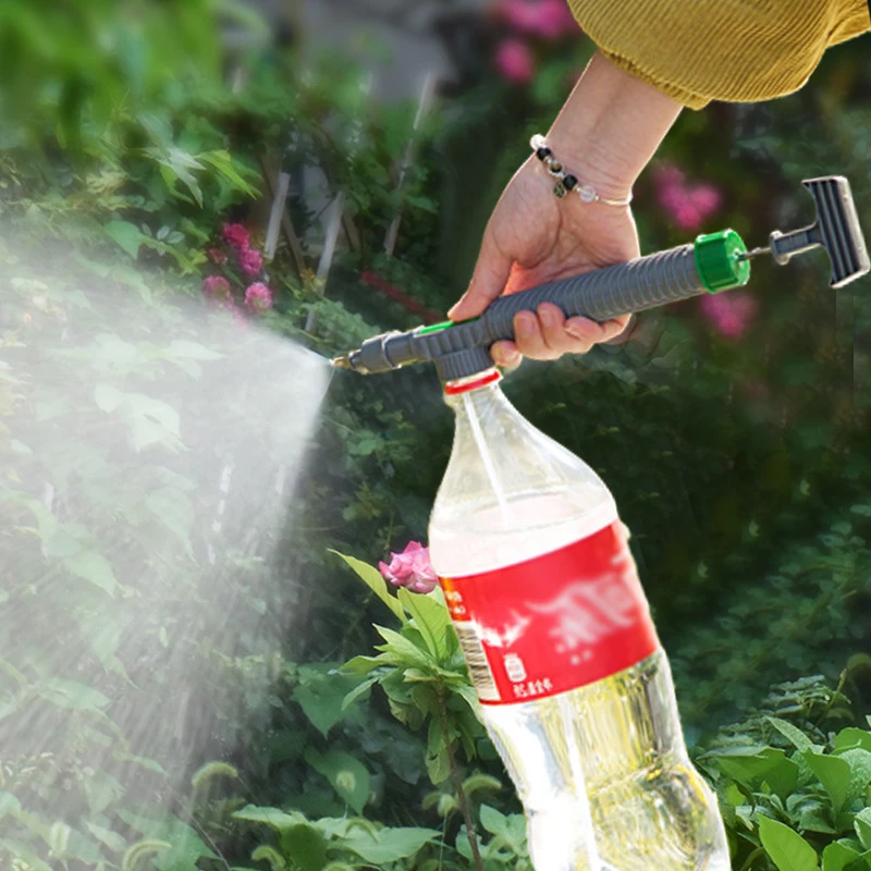 Adjustable beverage bottle sprayer watering nozzle sprinkler watering can pressure atomizer nozzle gardening tools