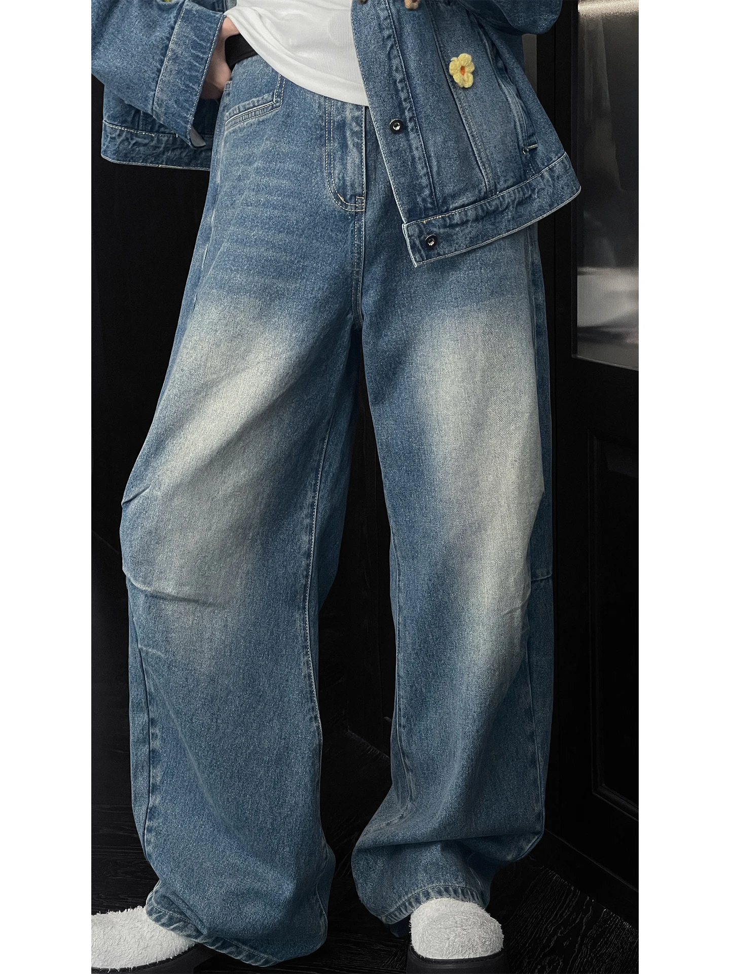 Men's 2025 Autumn New Fashion Two-Piece Sets Stylish 2pcs Elegant 3D Floral Chic Denim Jackets Retro Jeans Men's Long Pants Sets