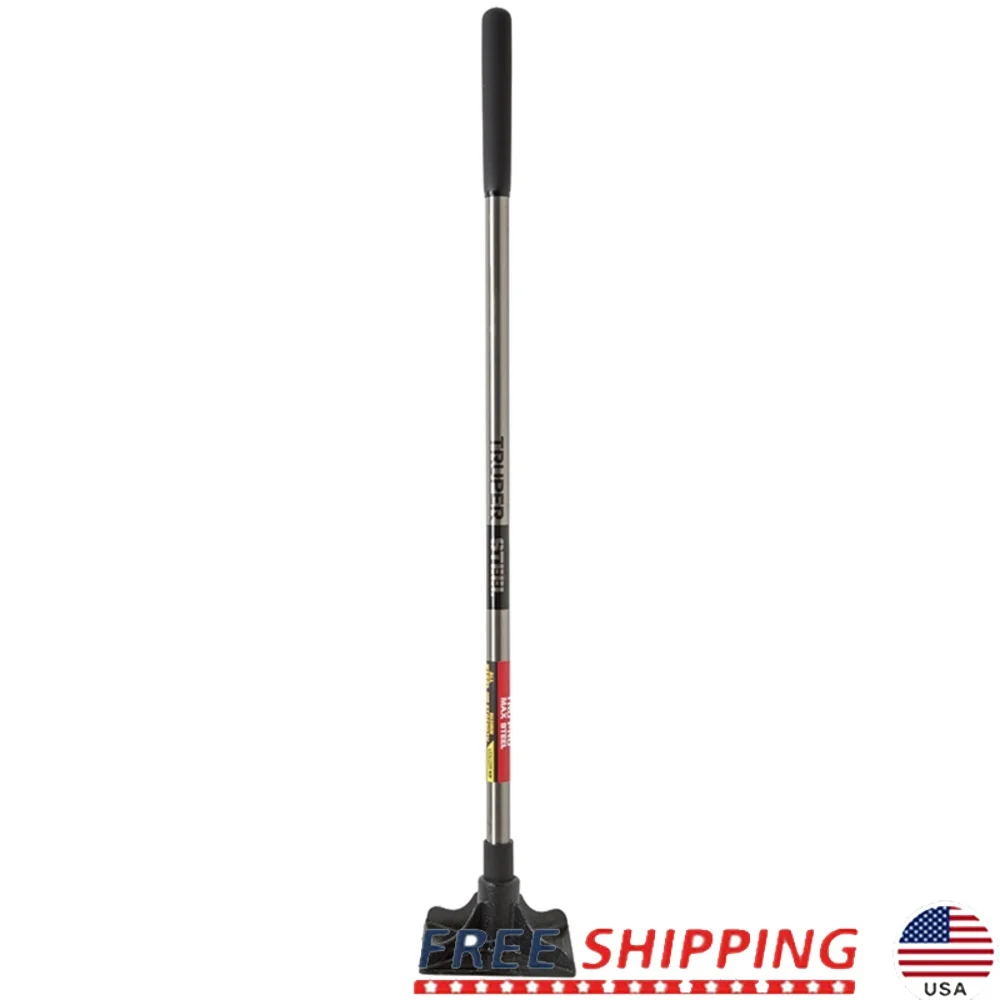 

Heavy Duty Steel Tamper 8x8 Forged Steel Head 48 Inch Steel Handle 9 Inch Grip Tool Flat Soil Compaction
