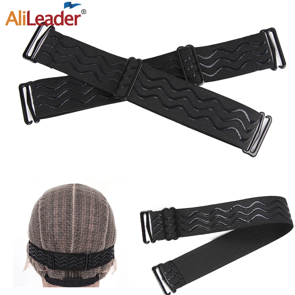 

Black Elastic Band For Wigs Silicone Wig Band Adjustable Strap Non-Slip Rubber Band 3Cm Width Removable Elastic Wig Headband