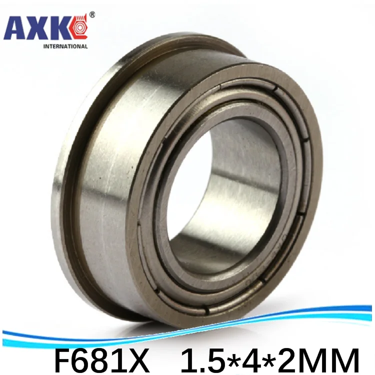 (1pcs) Flange Bearing Thin Wall Deep Groove Ball Bearings F681X 1.5*4*5.1*2*0.8 Mm Inch Bearing AXK Steel Ra 0.8 * Machinery 99