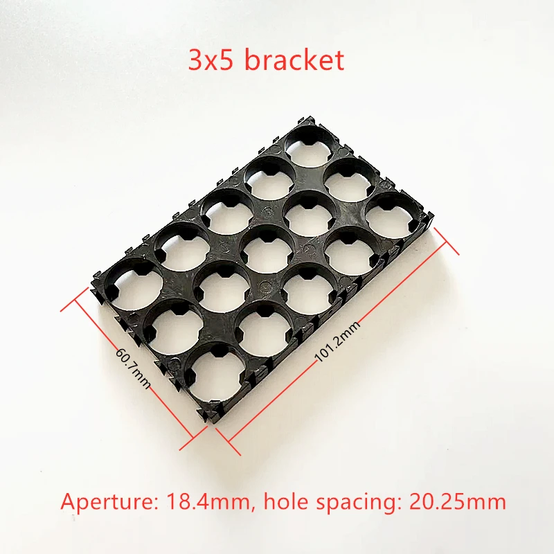 18650 battery fixing bracket 3x5, 3x6, 4x5, 4x6 bracket can be spliced and combined with circular column battery connection base