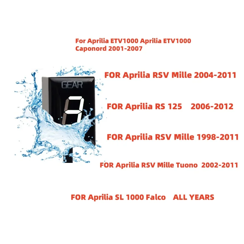 Gear Indicator For Aprilia Caponord 1000 RS 125 RSV Mille Tuono SL 1000 Falco Motorcycle Accessories 1-6 Level Speed Display