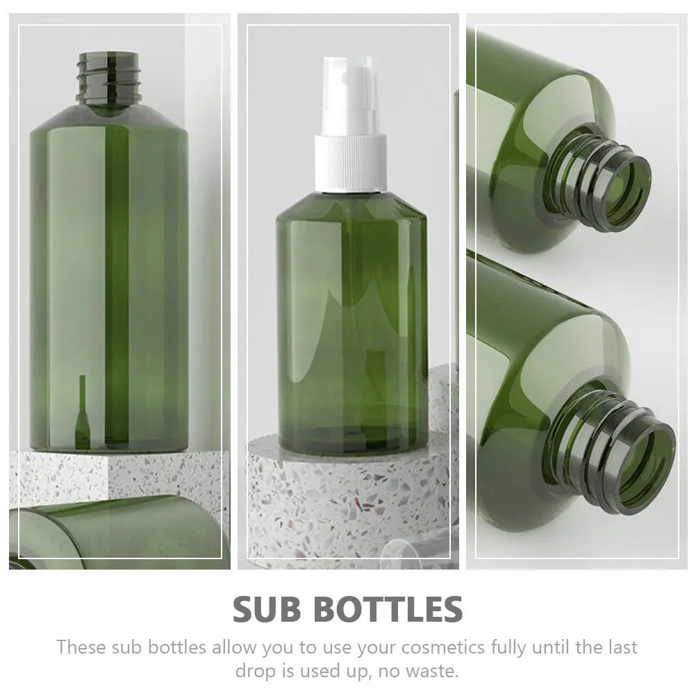 6 Stück auslaufsichere Kunststoff-Sprühflaschen für Reisen, leere, nachfüllbare Unterflaschen für Lotion, Sonnenschutz, Shampoo, Kosmetik