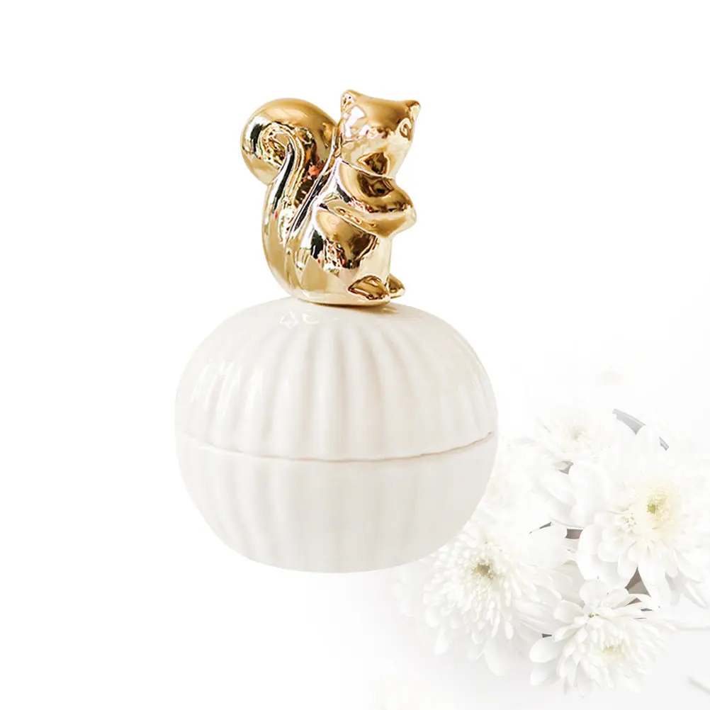 

1Pcs Jewelry Box Gold Ceramic Elegant Small Jewelry Storage Box Portable Multi-Function Organizer for Rings Earrings Home Decor